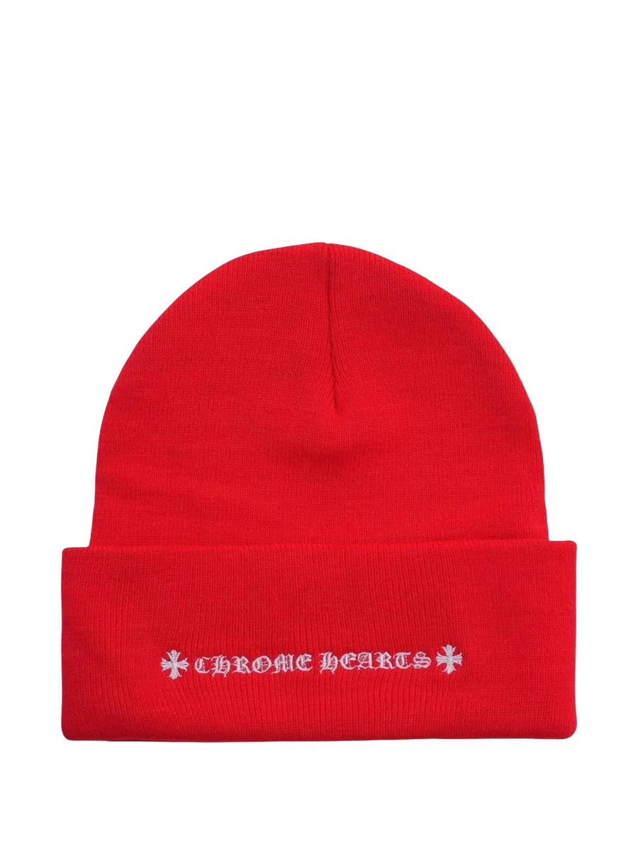 embroidered logo beanie 4