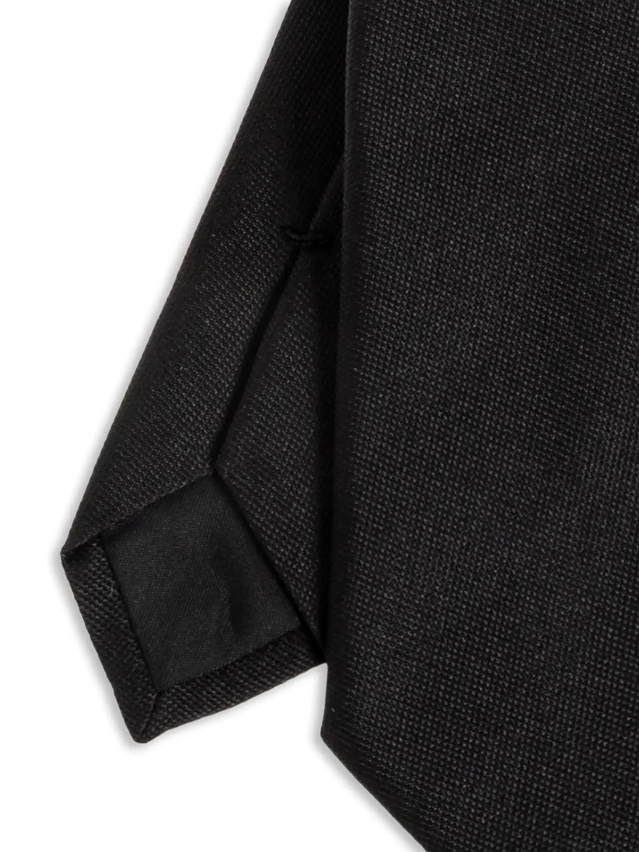 logo-print silk tie 5
