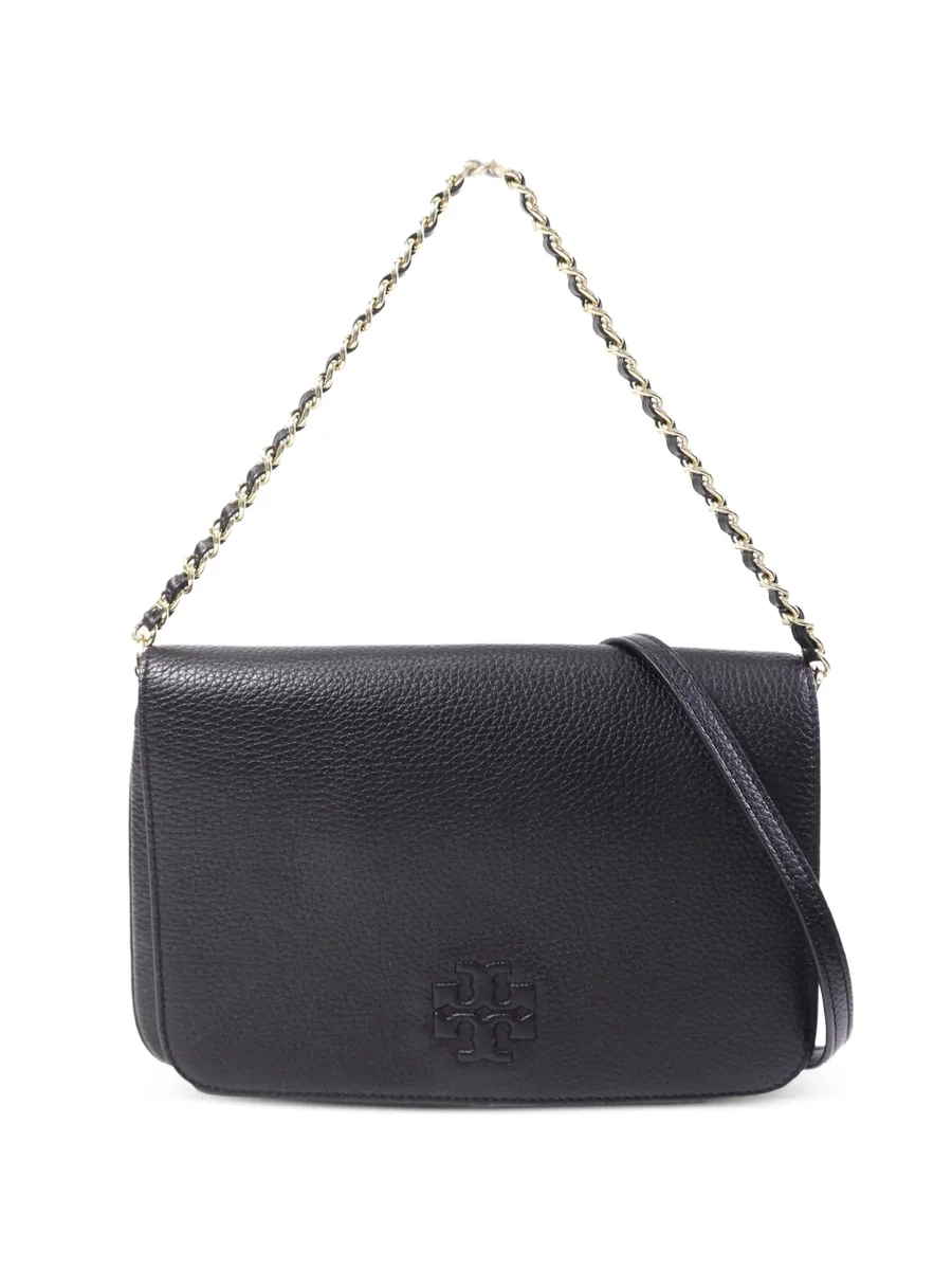 logo-embossed chain-link shoulder bag 1