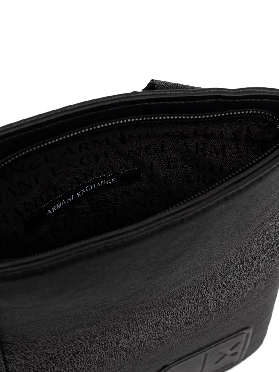 logo-patch zip-pocket messenger bag 4