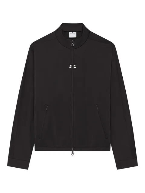 zip-up AC-logo track jacket