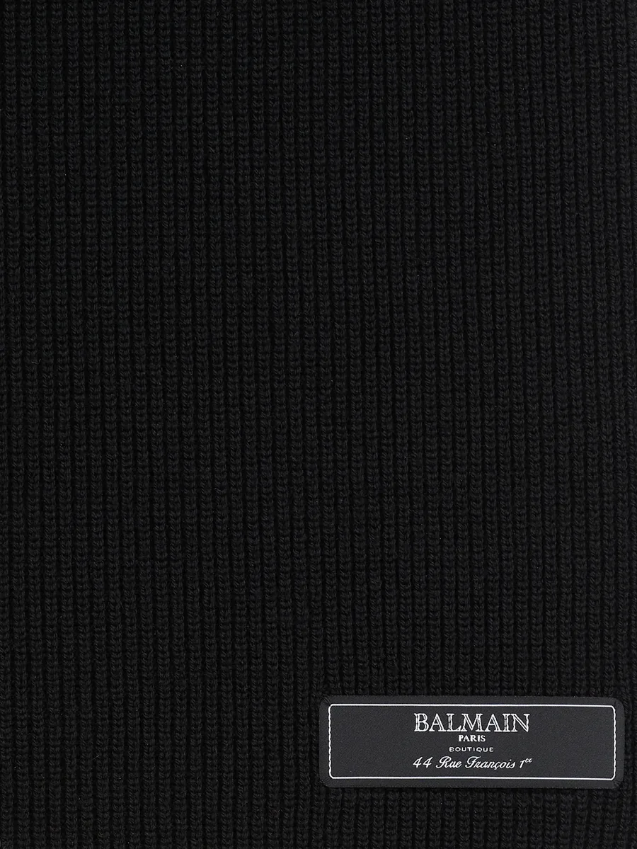 шерстяной шарф Balmain Paris 4