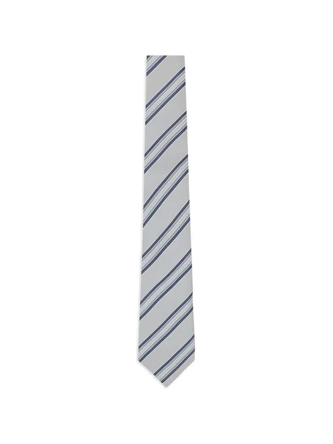 diagonal-stripe silk tie