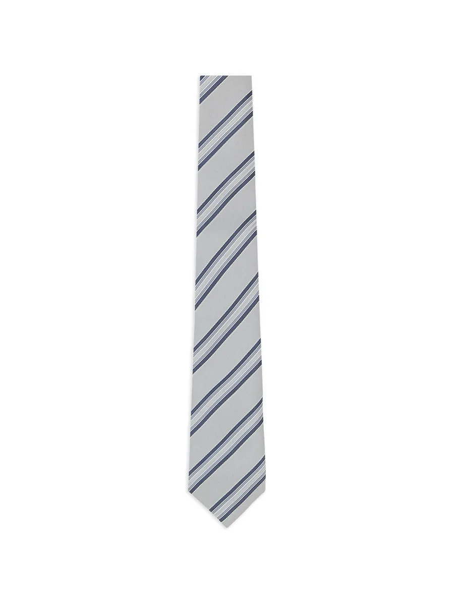 diagonal-stripe silk tie 2