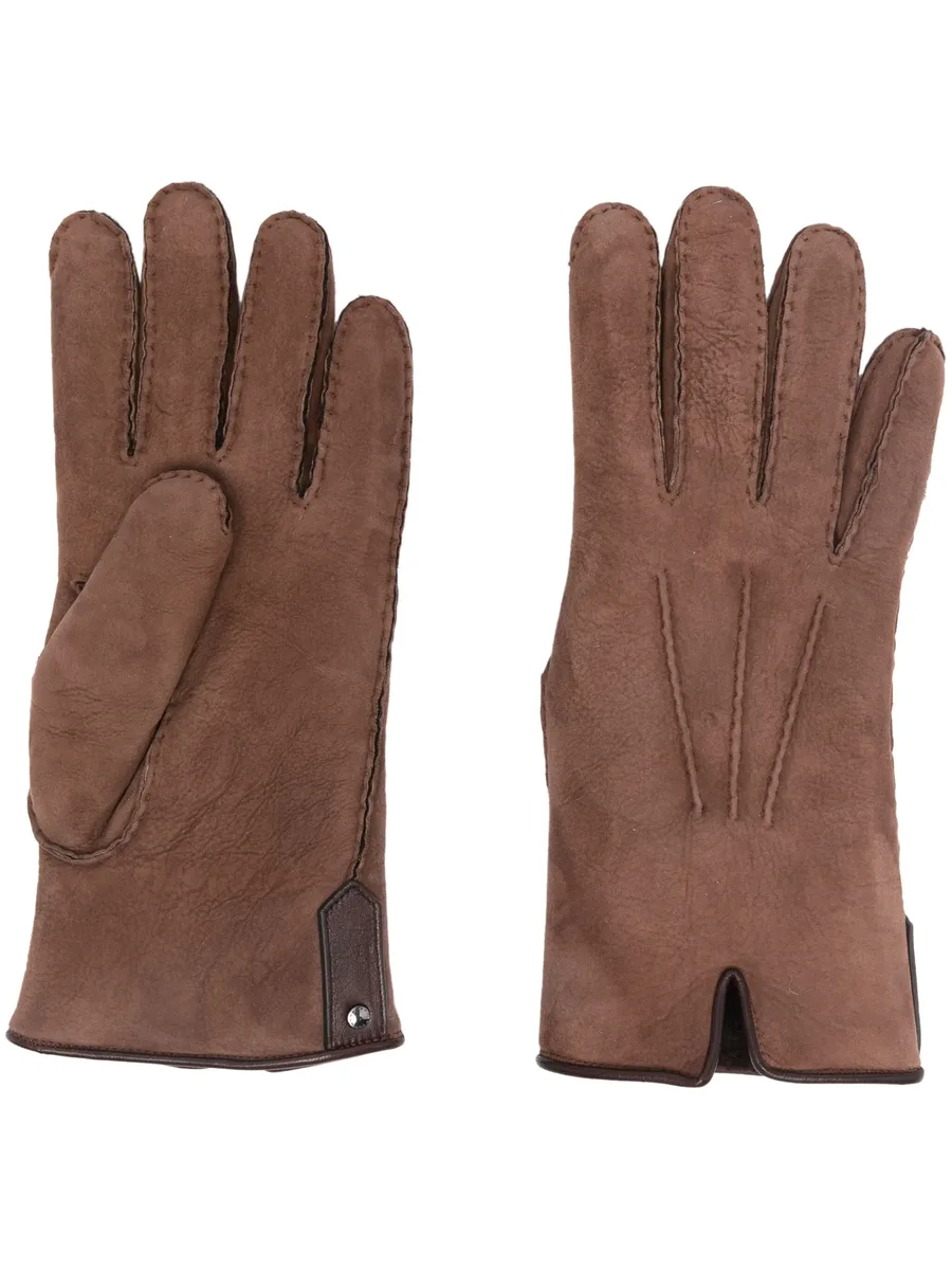 seam-detail suede gloves 2