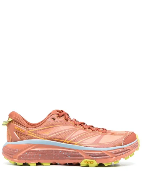 panelled lace-up sneakers