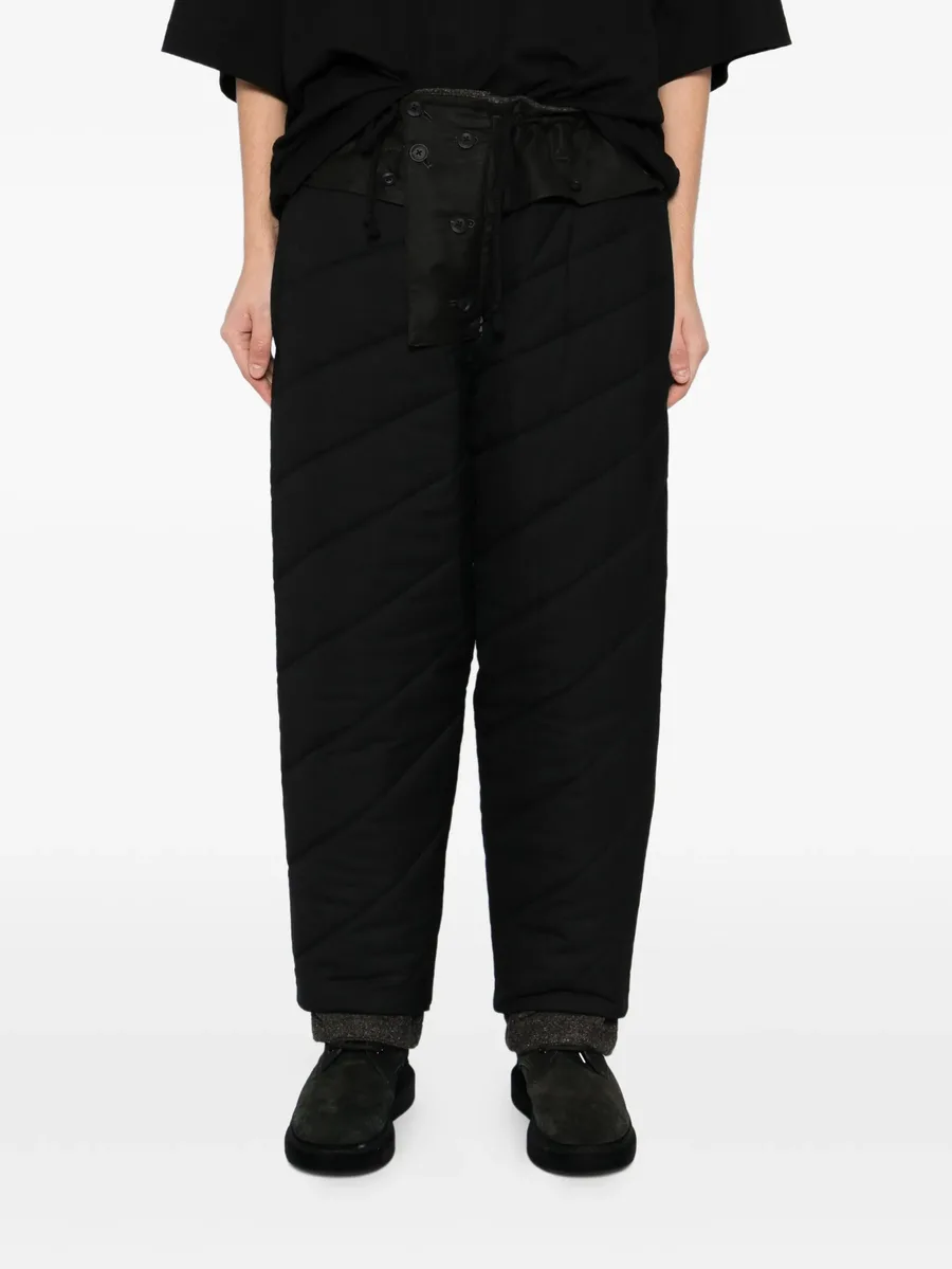tweed side-pocket trousers 11