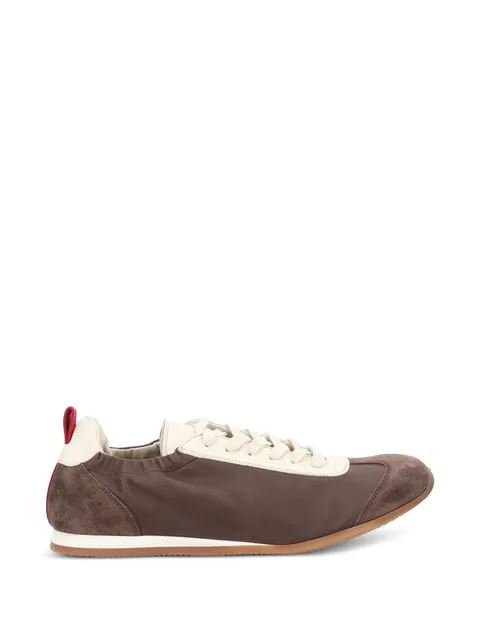suede panelled trainers