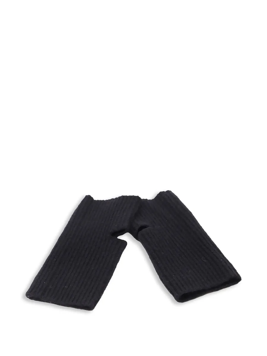 ribbed-knit fingerless gloves 4