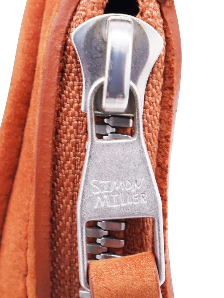 circle zip suede pouch 12