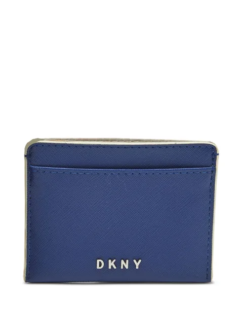 logo-lettering leather cardholder