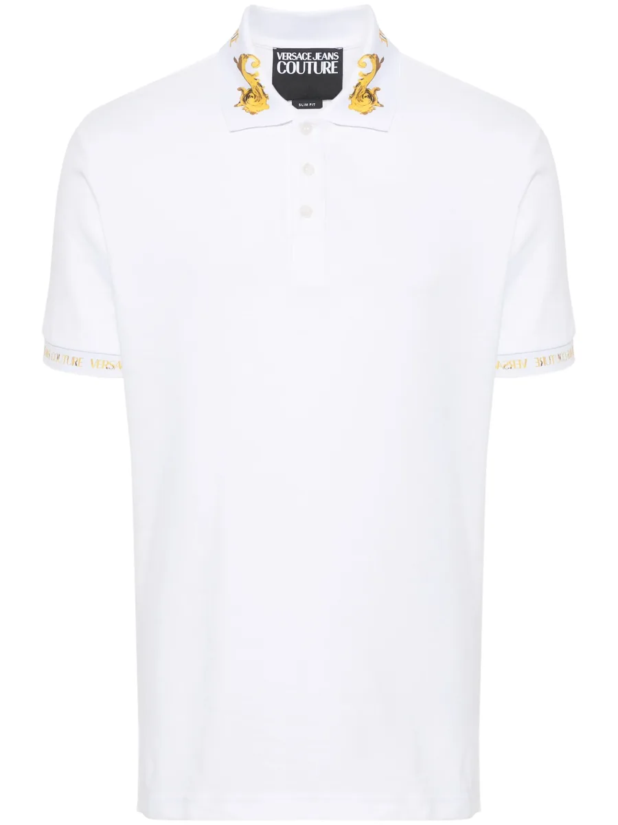 Watercolor Couture-print polo shirt 2