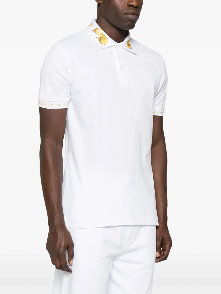 Watercolor Couture-print polo shirt 6