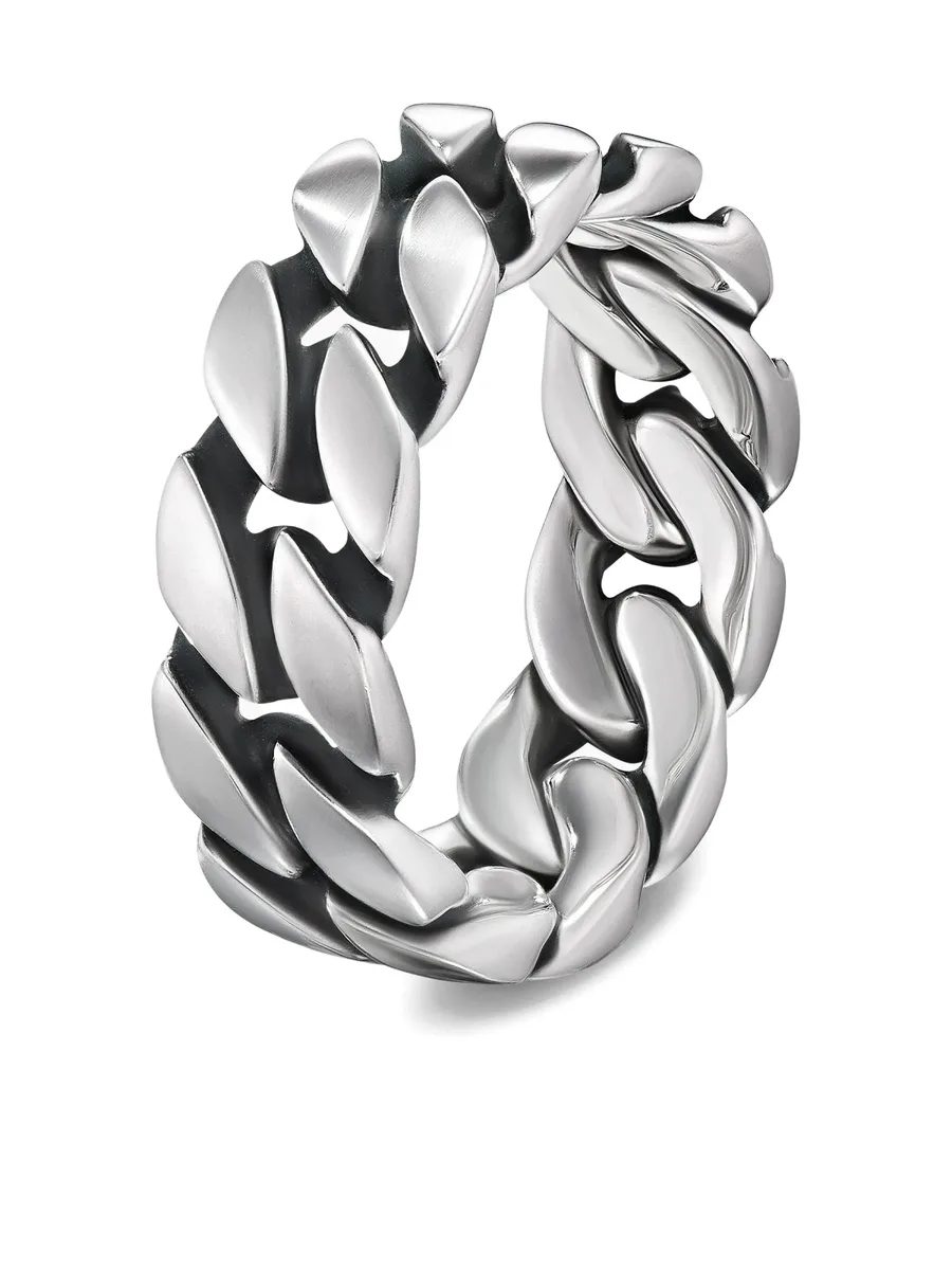 серебряное кольцо Curb Chain (8 мм) 6