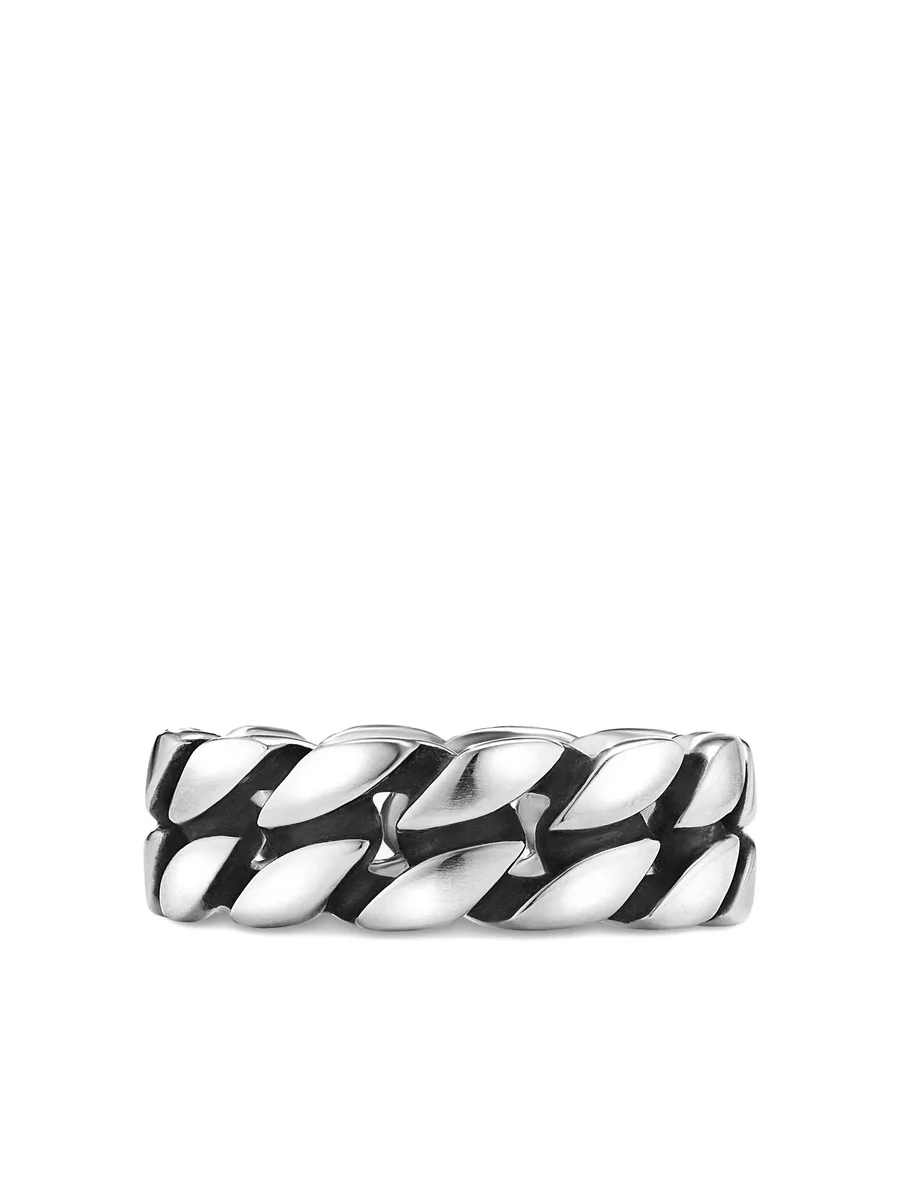 серебряное кольцо Curb Chain (8 мм) 7