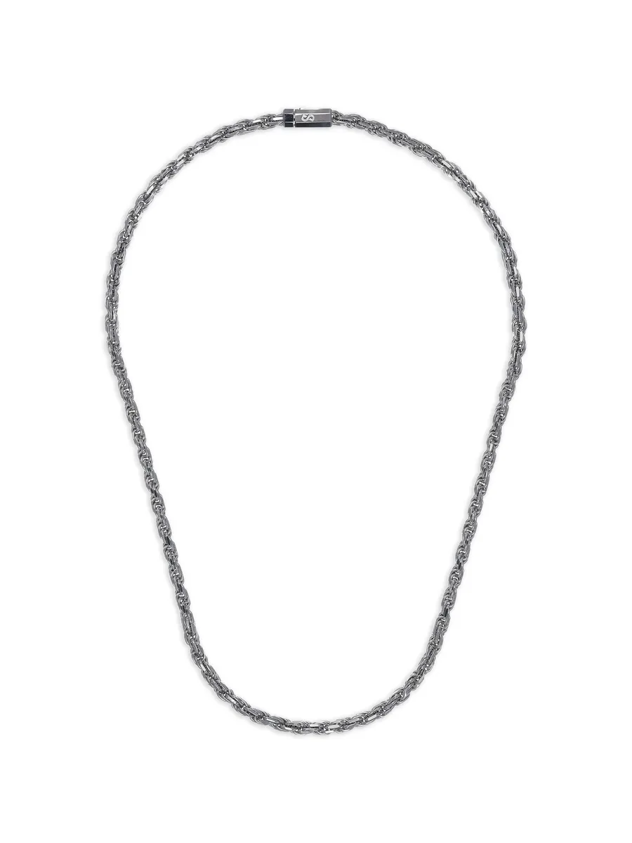 серебряное колье Rope 2
