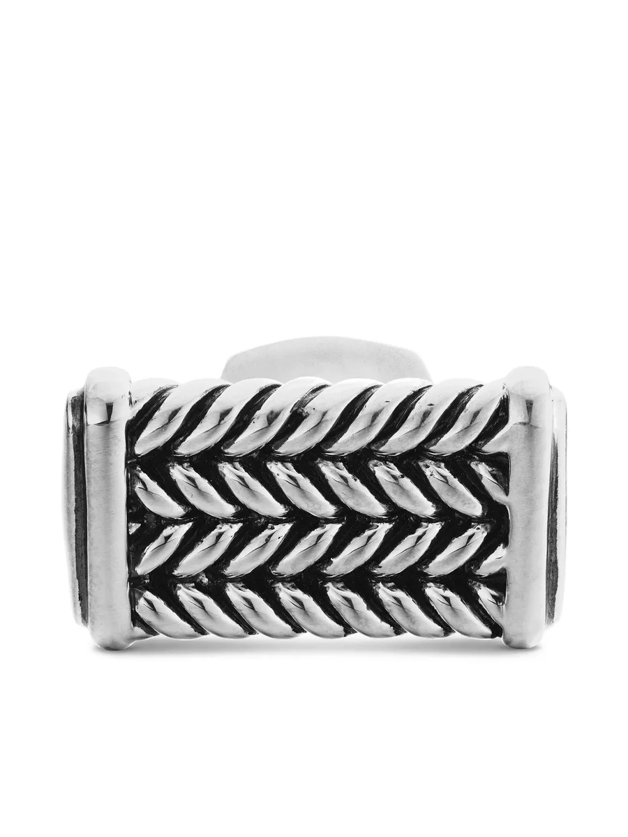 серебряные запонки Chevron (22.3 мм) 6