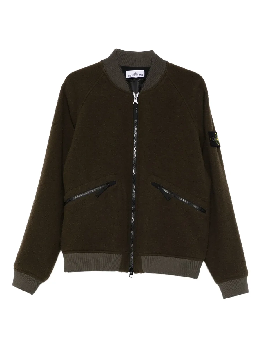 logo-patch bomber jacket 2