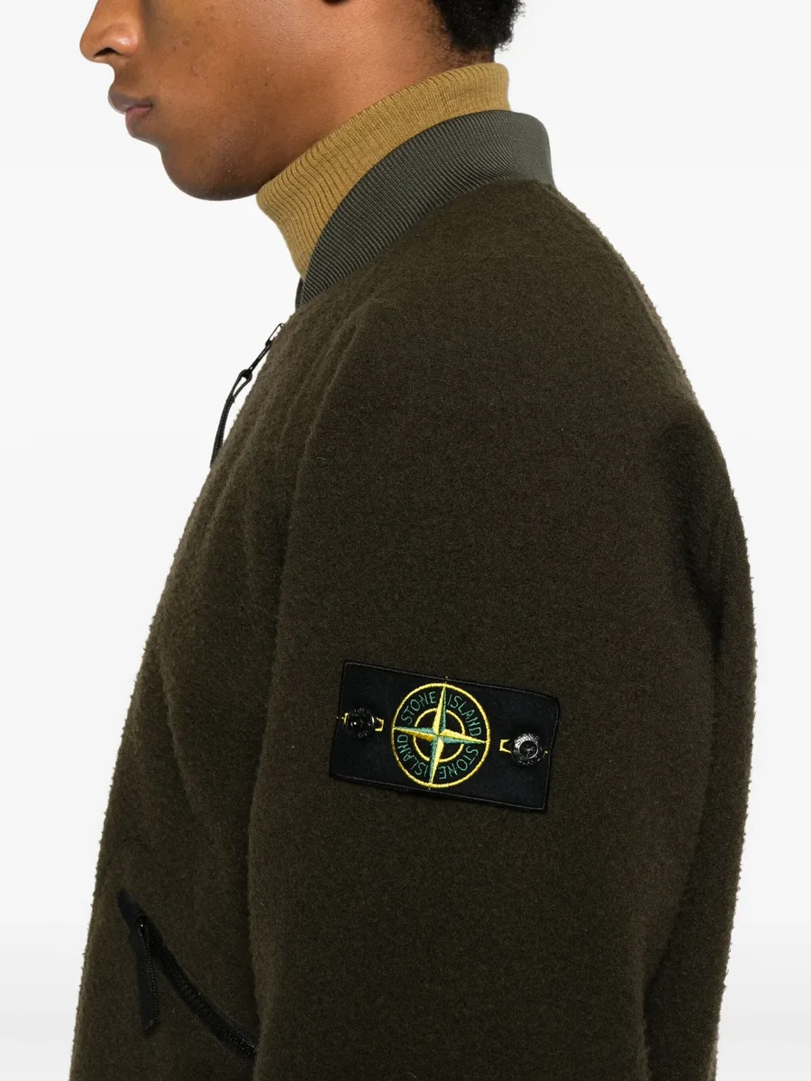logo-patch bomber jacket 9