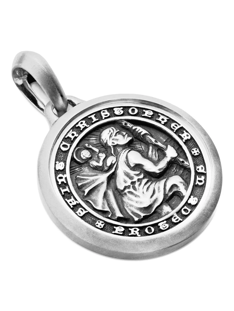 серебряная подвеска St. Christopher (34.5 мм) 9