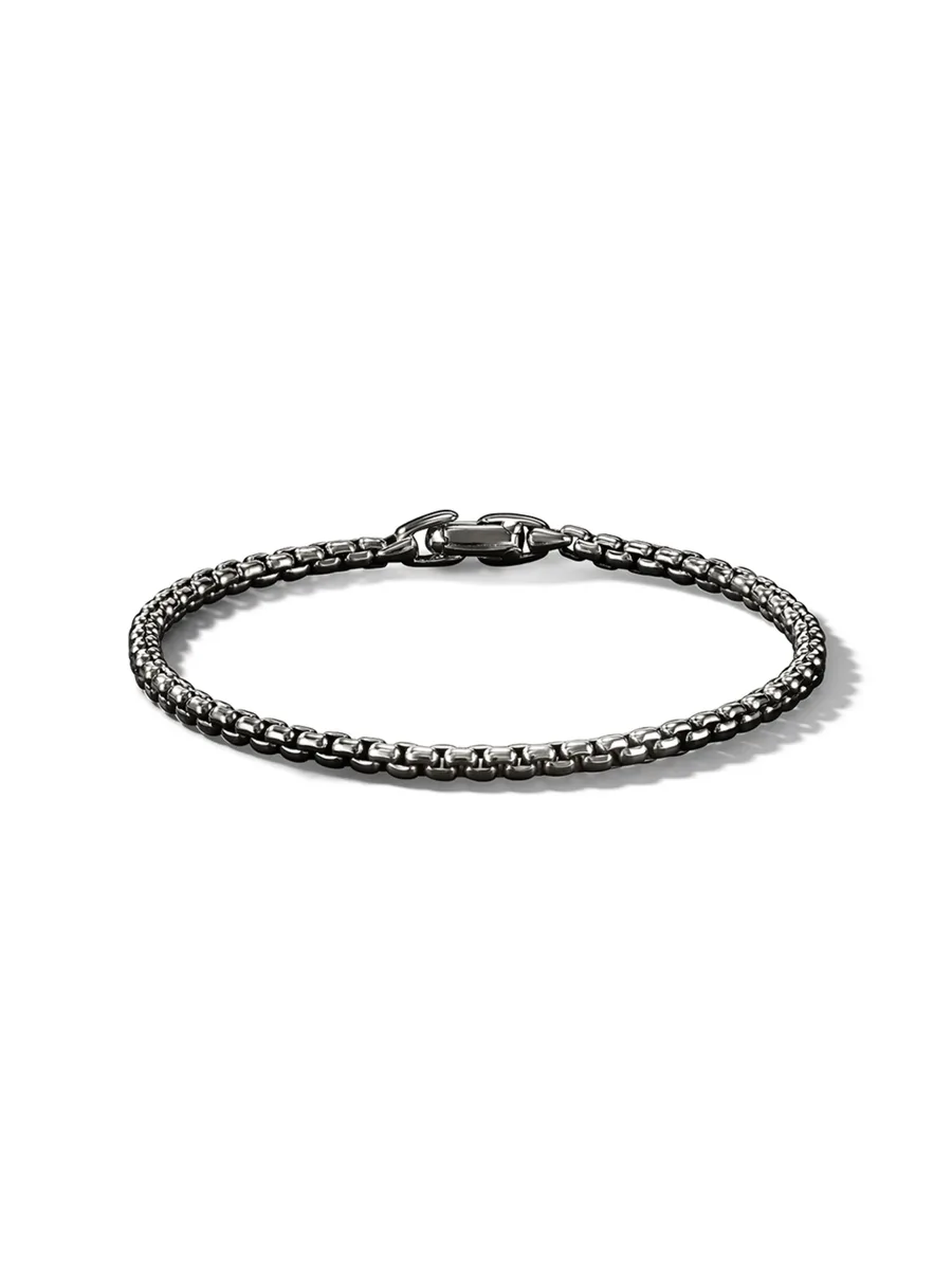серебряный браслет Box Chain (4 мм) 6