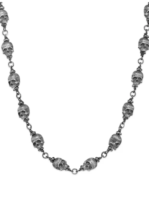 серебряное колье Memento Mori Skull Rosary (9 мм)