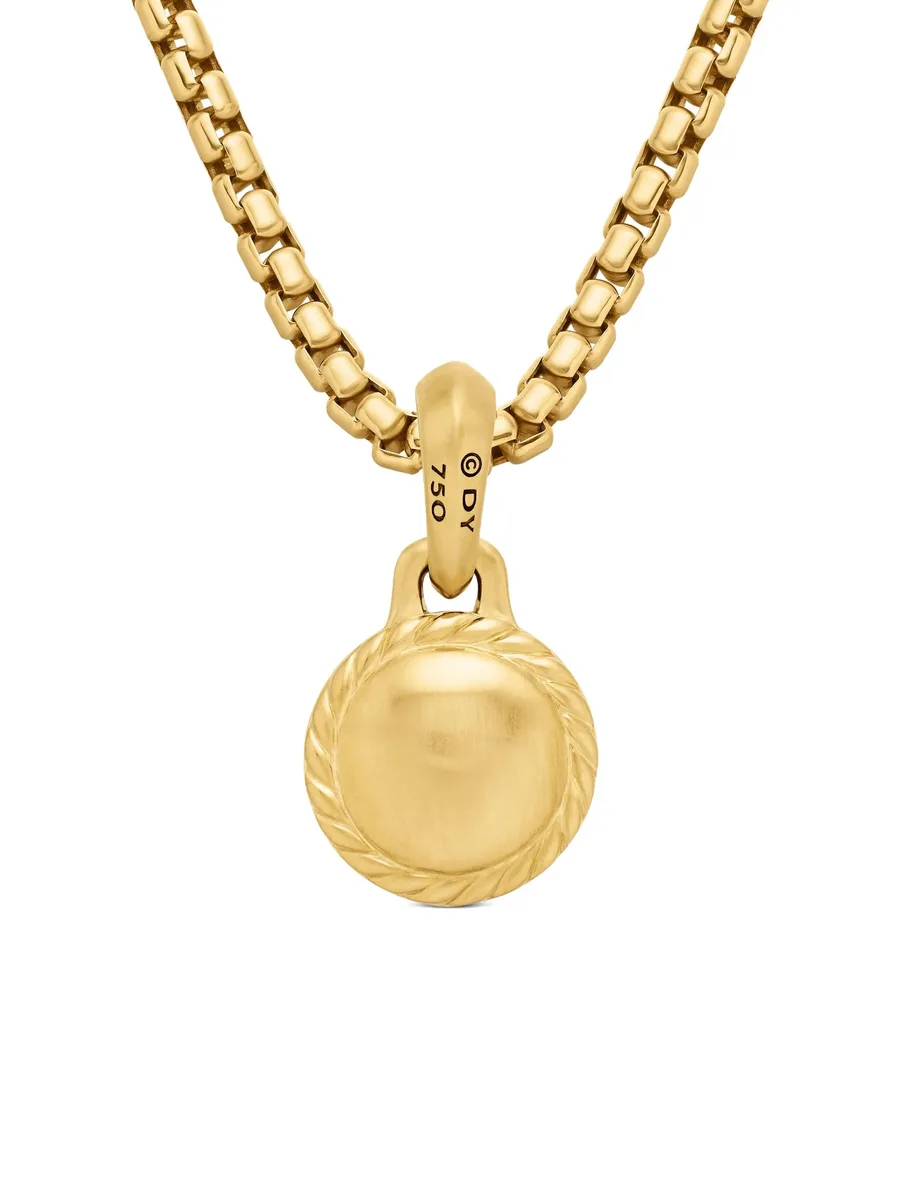 подвеска Evil Eye из желтого золота с изумрудами (14.5 мм) 8