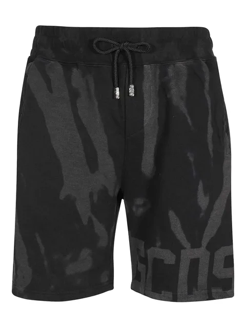 logo-print track shorts