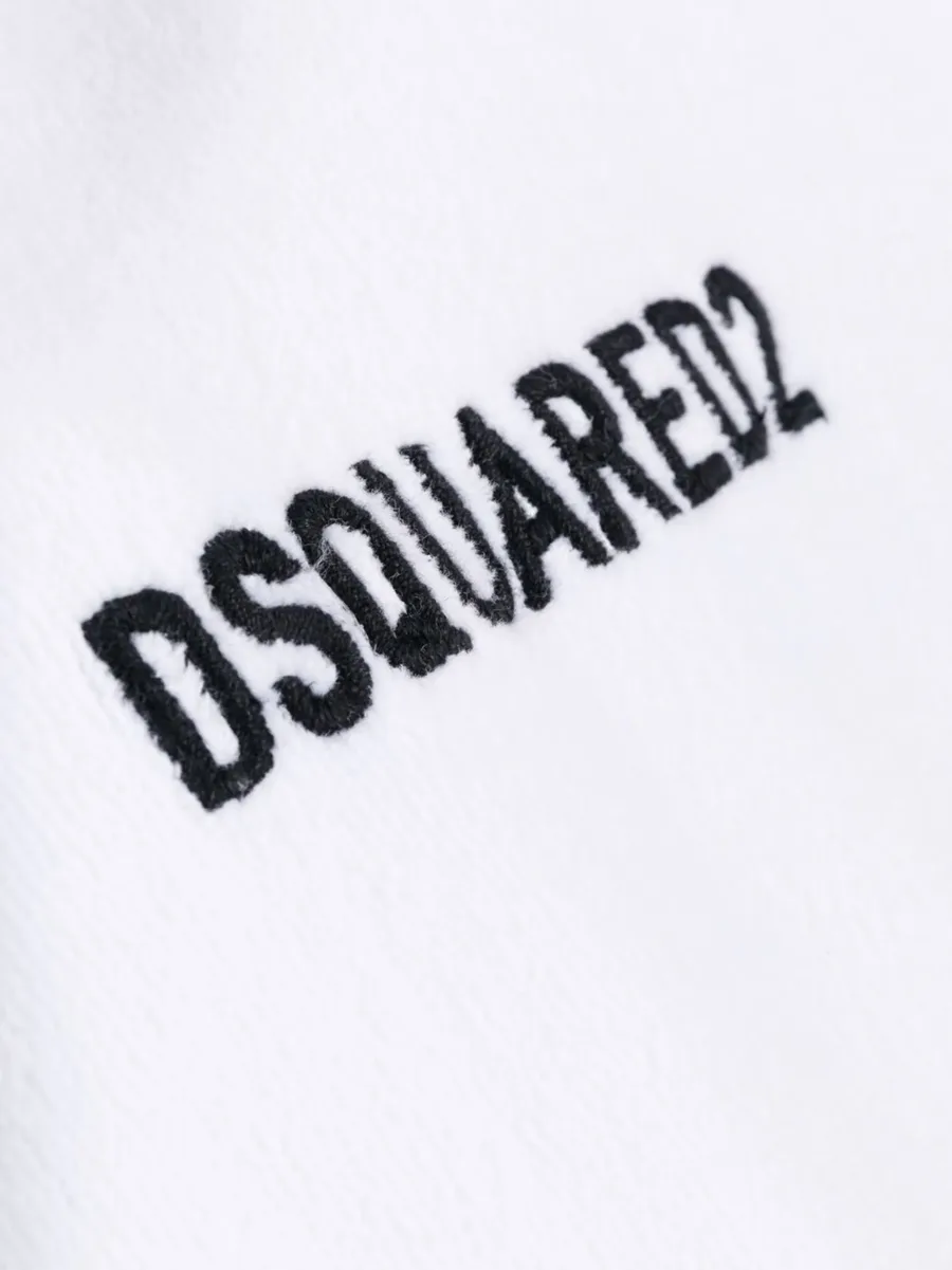 logo-detail hooded bathrobe 6