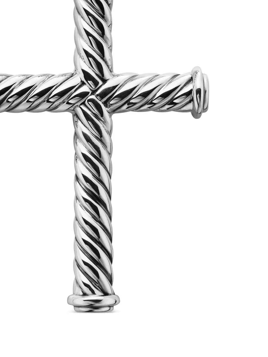серебряная подвеска Cable Cross (35 мм) 12