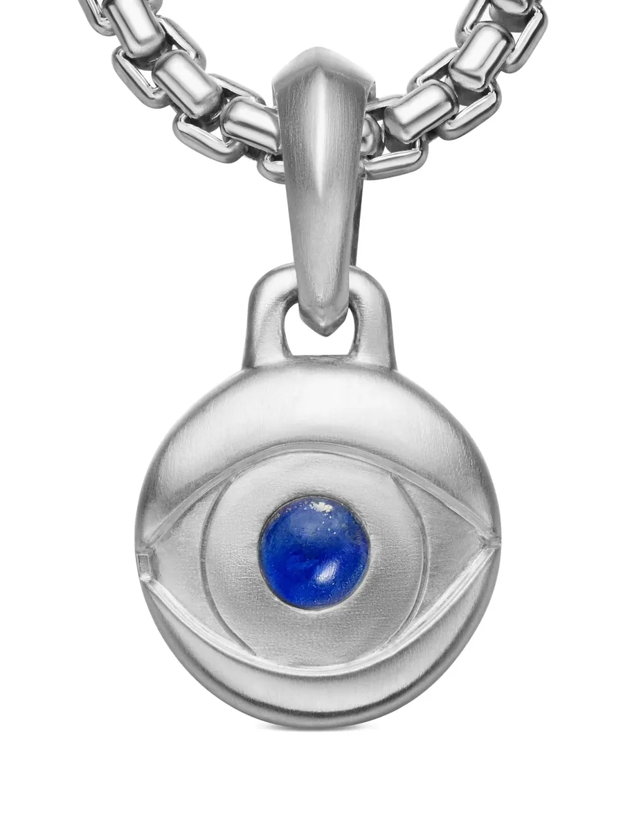 серебряная подвеска Evil Eye с лазуритом (14.5 мм) 12