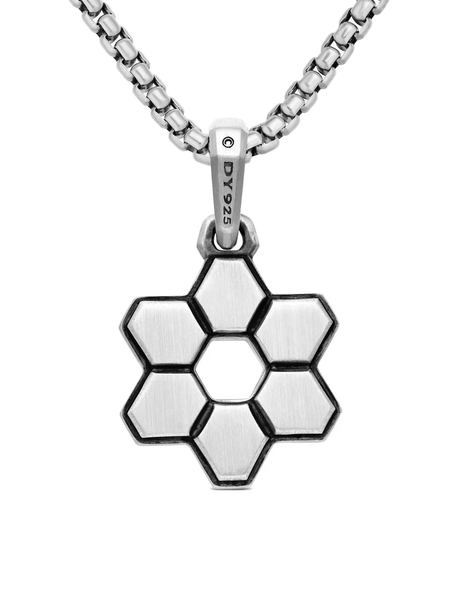 серебряная подвеска Deco Star of David с бриллиантами (24 мм) 8