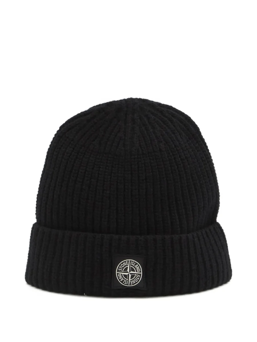 ribbed-knit logo beanie 2