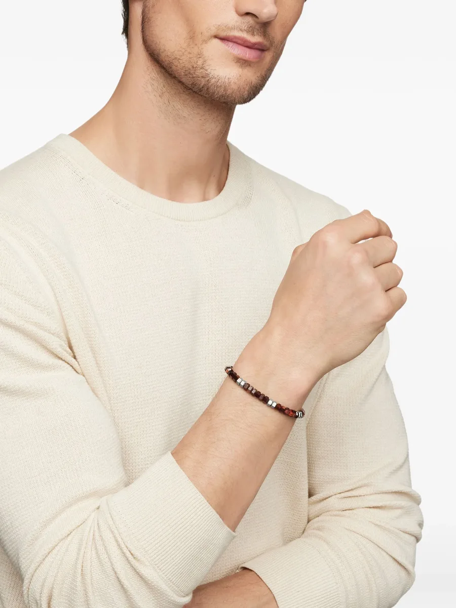 серебряный браслет Hex Bead (6 мм) 4