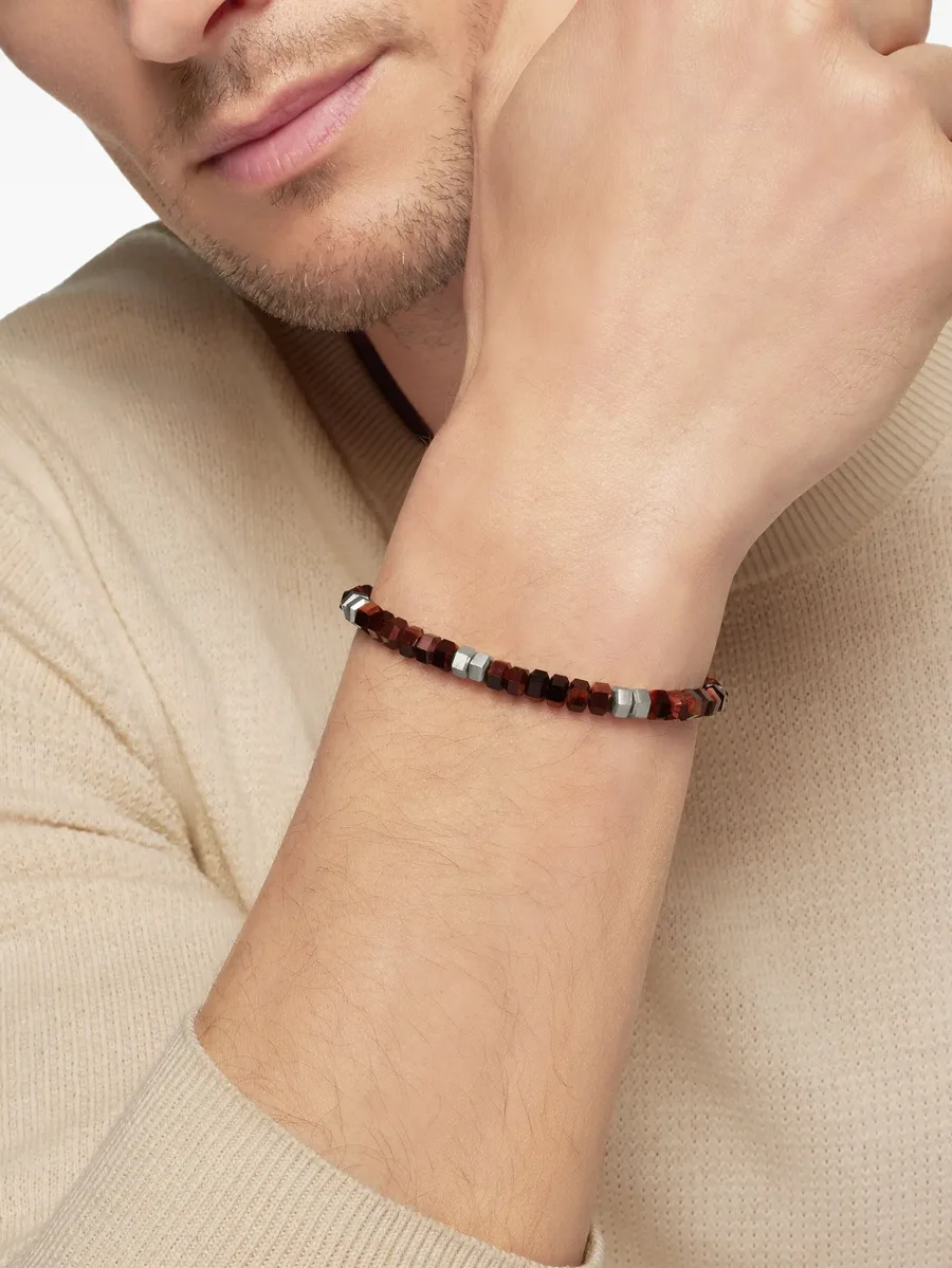 серебряный браслет Hex Bead (6 мм) 5
