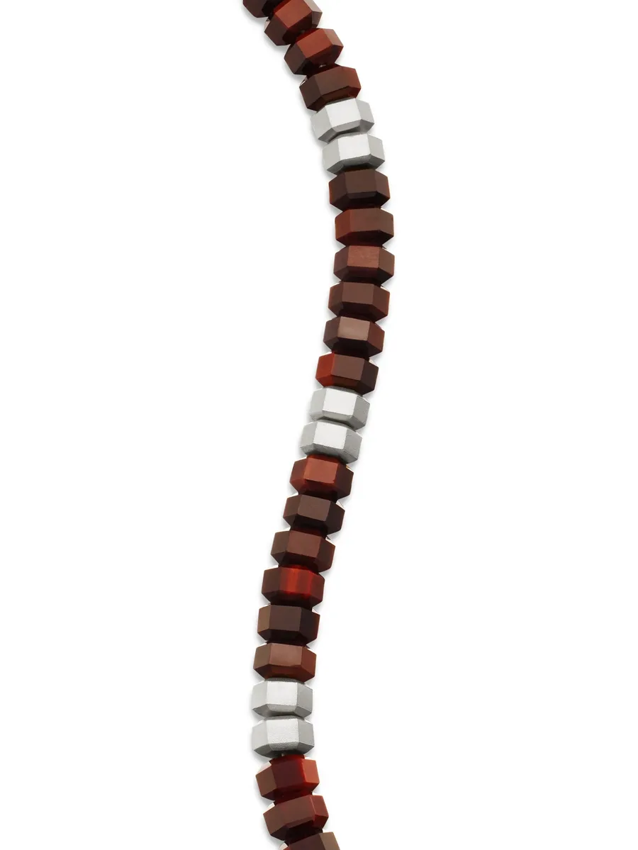 серебряный браслет Hex Bead (6 мм) 13