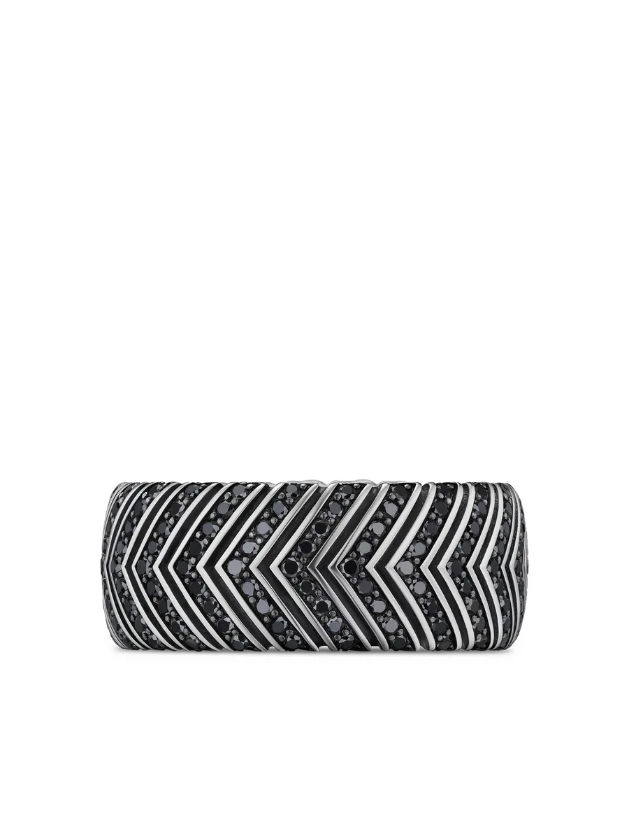 серебряное кольцо Chevron с бриллиантами 7
