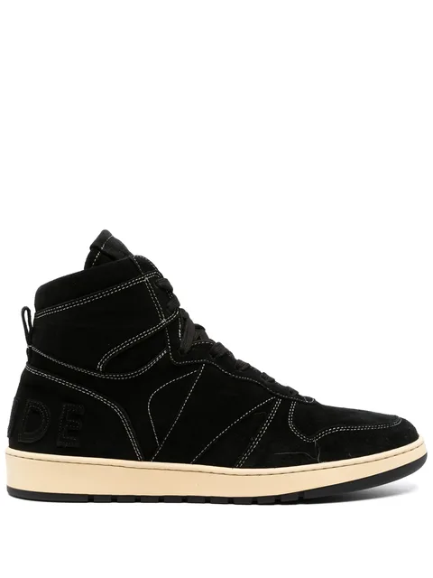 Rhecess high-top suede sneakers