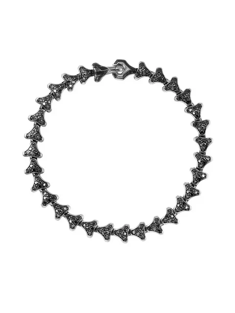 серебряный браслет Armory® с черными бриллиантами