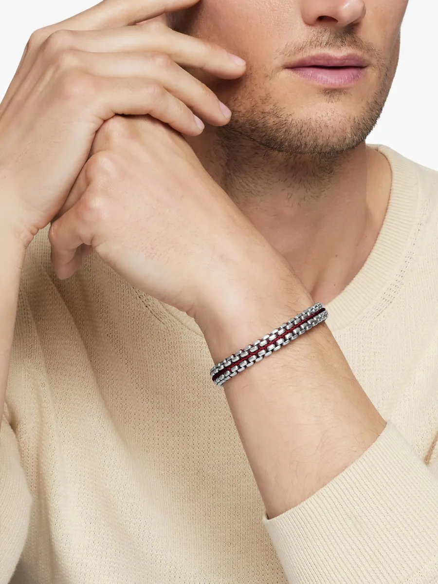 серебряный браслет Woven Box Chain (12 мм) 6