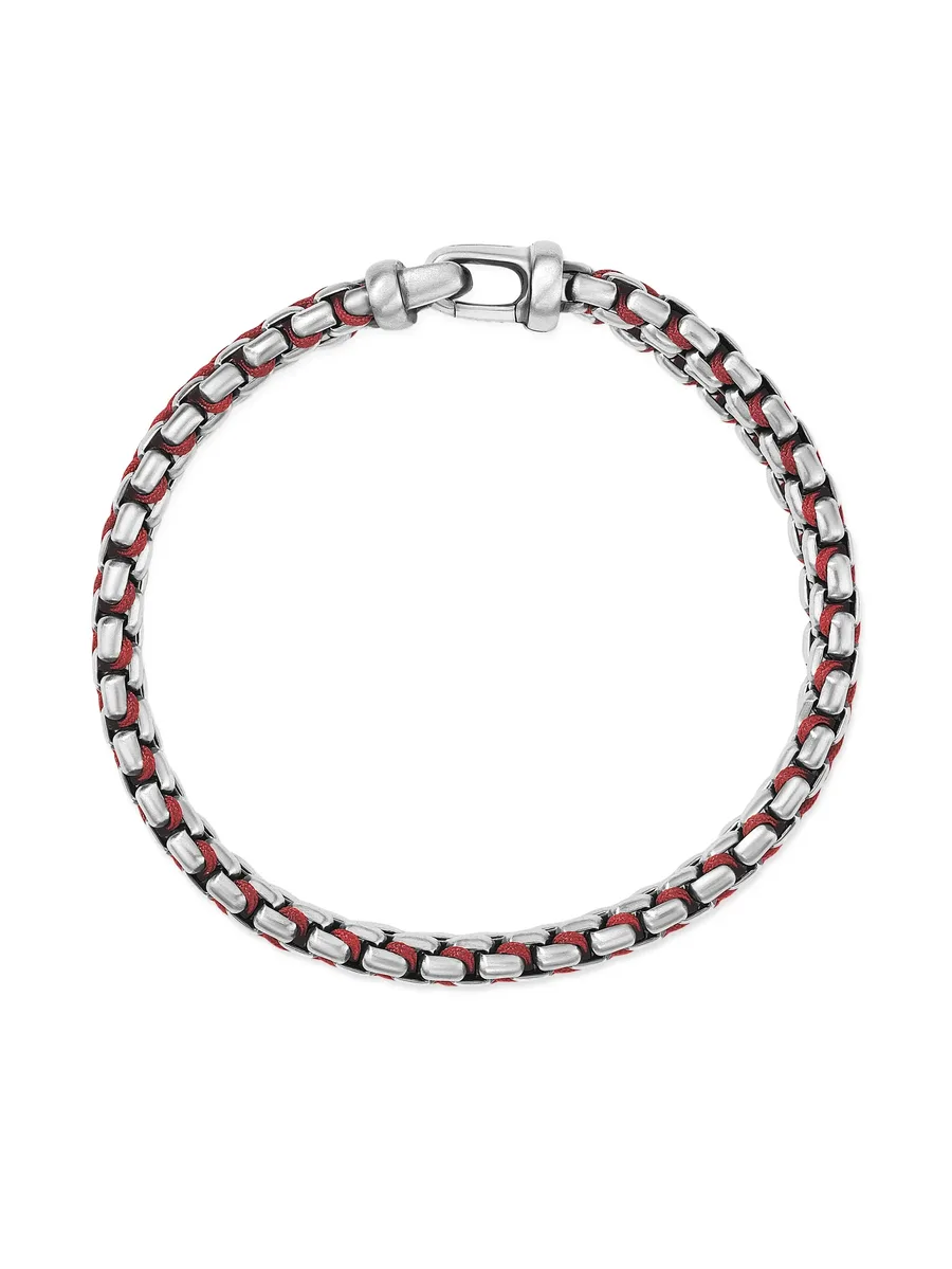 серебряный браслет Woven Box Chain (12 мм) 12