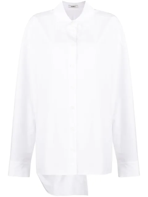 twist-detailing cotton shirt
