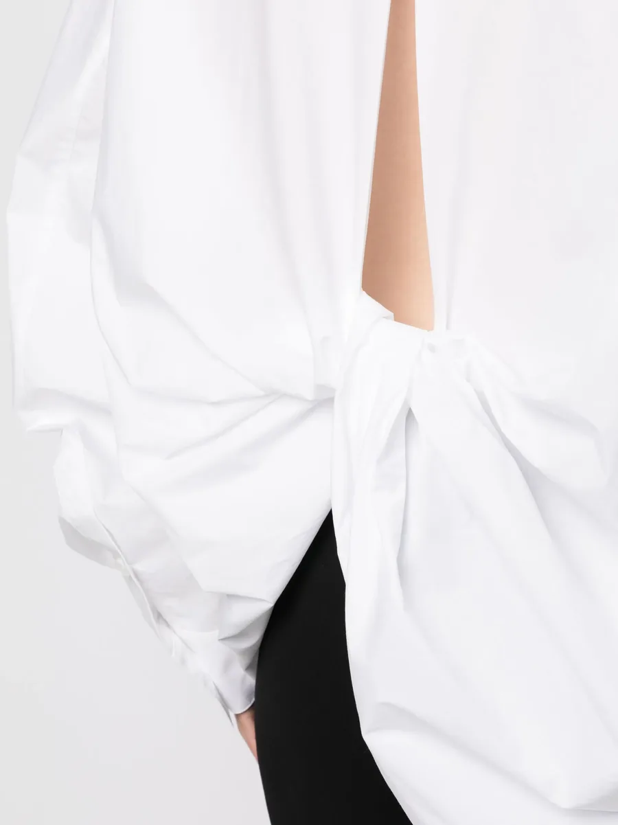 twist-detailing cotton shirt 10