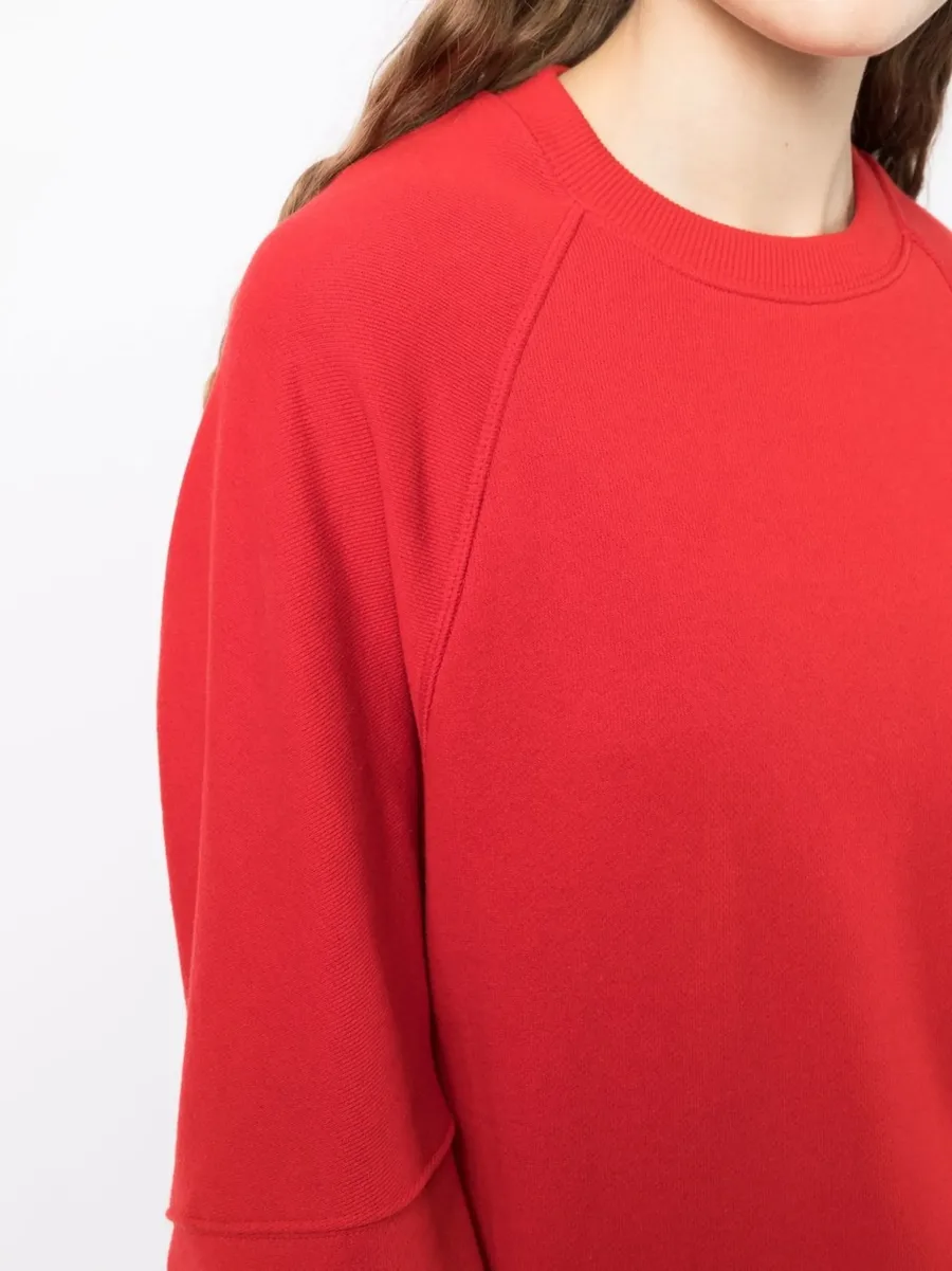 layered shirt-panel sweatshirt 10