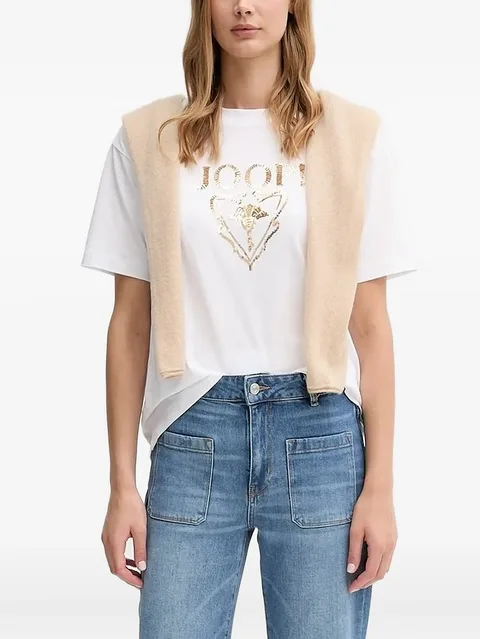 Tomma sequin-embellished logo top