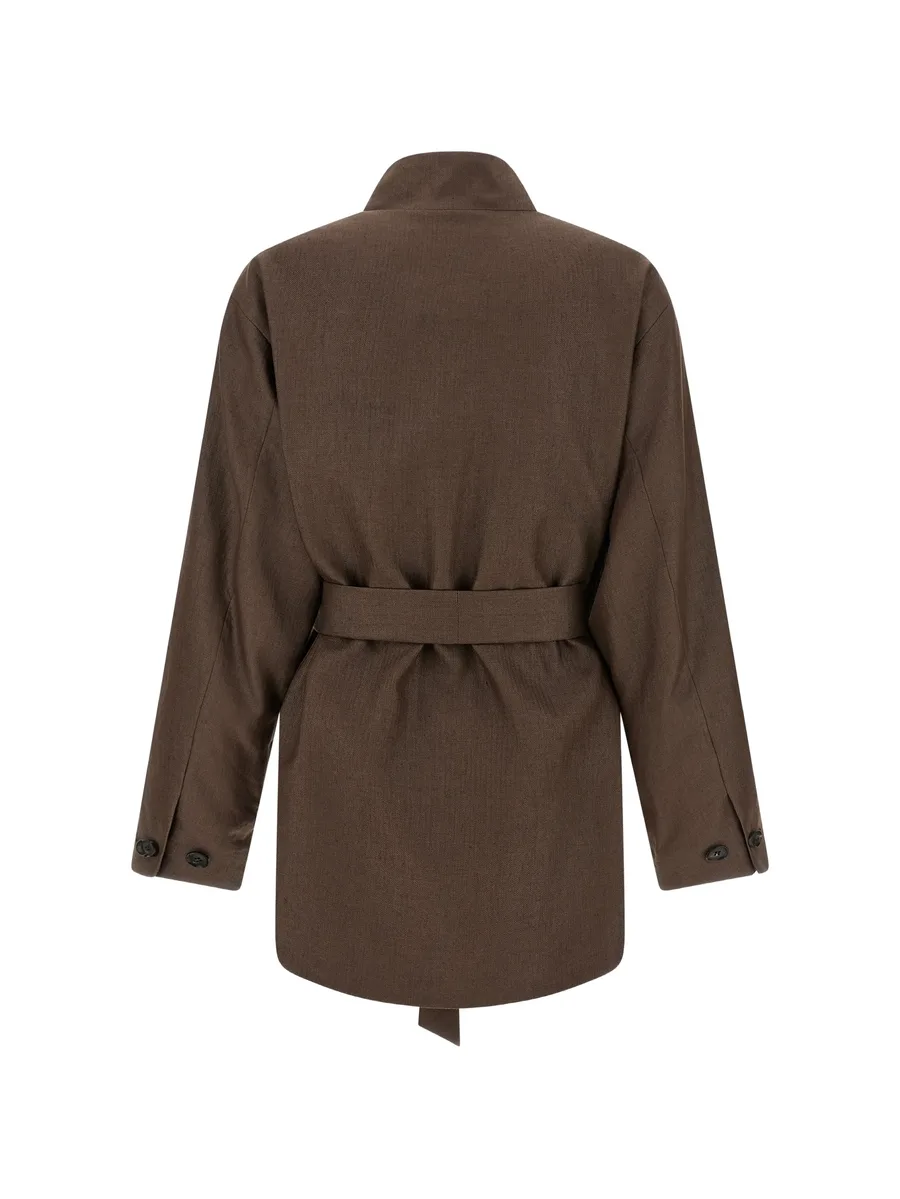 belted shawl-collar jacket 4