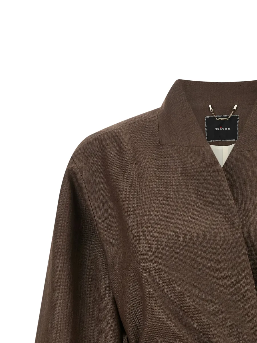belted shawl-collar jacket 5