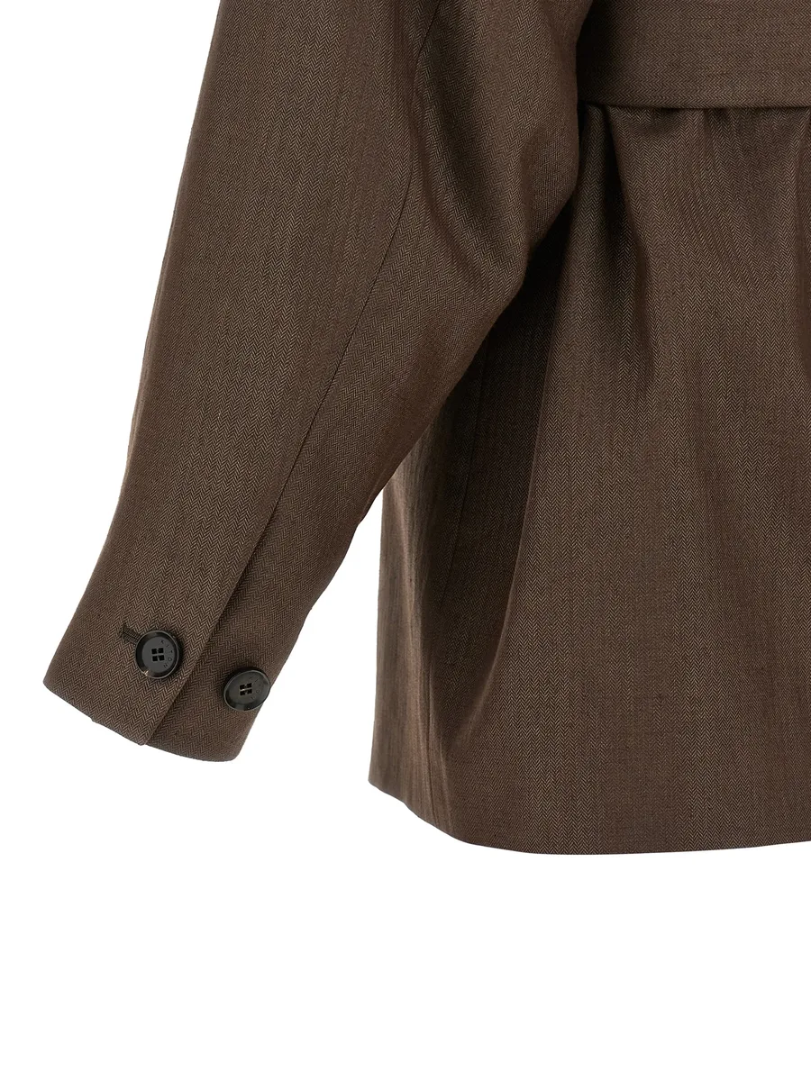 belted shawl-collar jacket 7