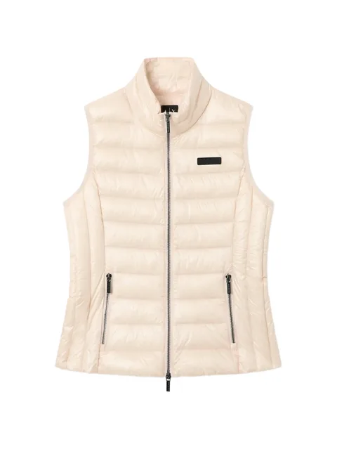zip-fastening logo-patch gilet