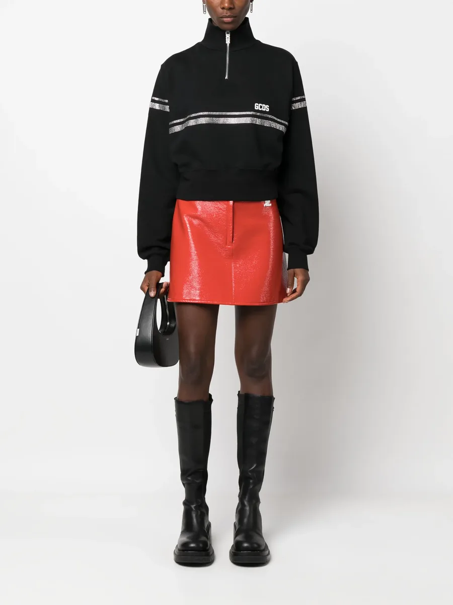 logo-print crystal-embellished sweatshirt 3